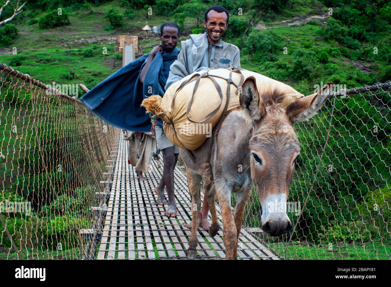 Tis Issat Oder Tissisat. Der Blaue Nilfall ist ein Wasserfall am Fluss Blauer Nil in Äthiopien. Es ist bekannt als TIS Abay in Amharic, was 'großer Rauch bedeutet Stockfoto