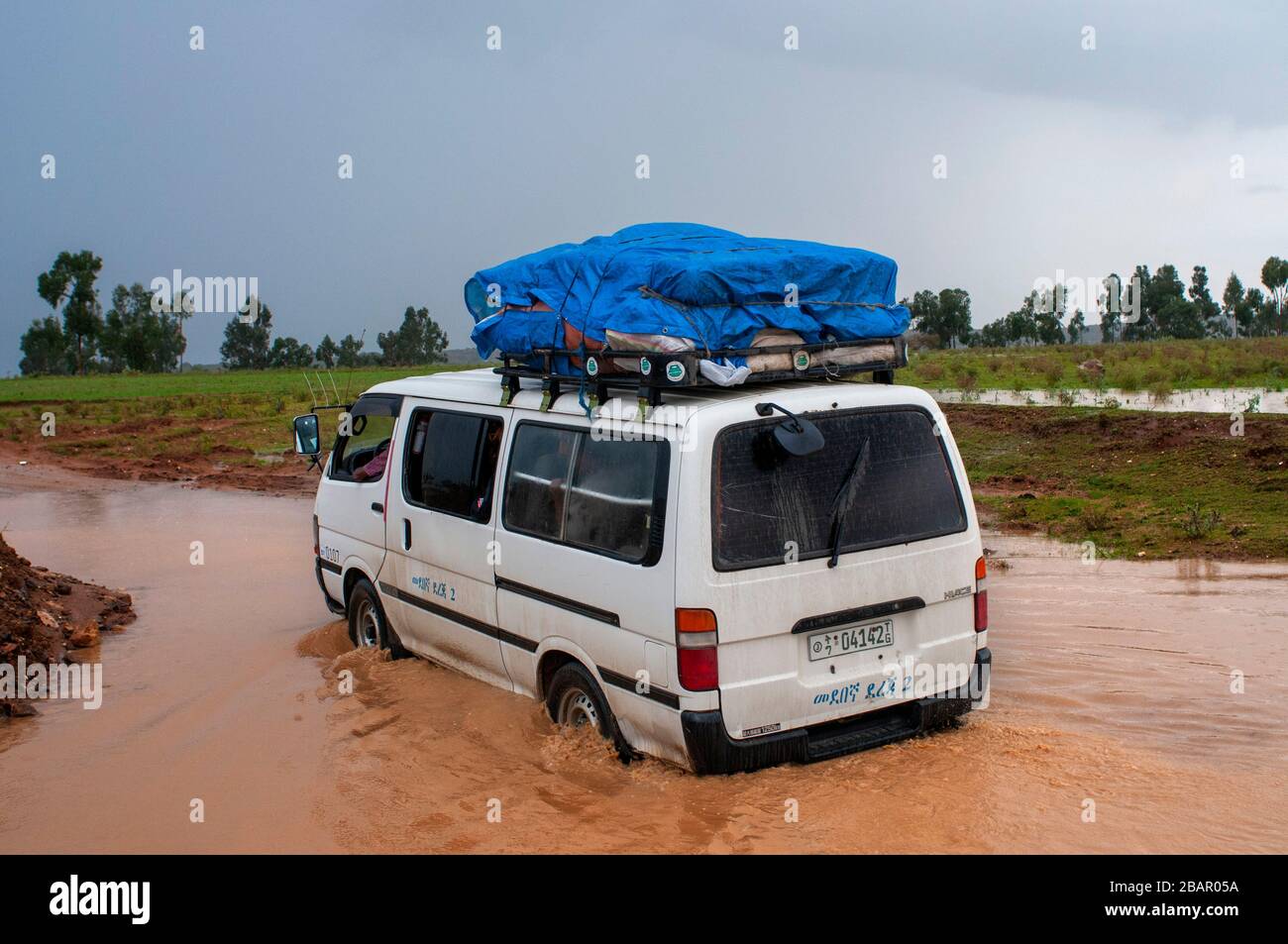 Heftige Regenfälle und Fluten im Norden Äthiopiens Stockfoto