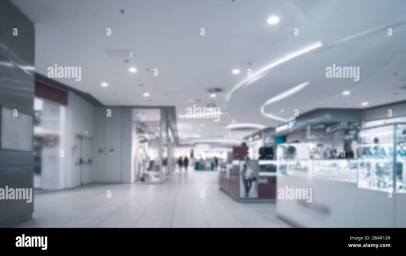 Verwischen Sie die Textur des Einkaufszentrums für den Hintergrund Stockfoto