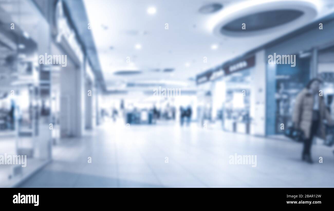 Verwischen Sie die Textur des Einkaufszentrums für den Hintergrund Stockfoto