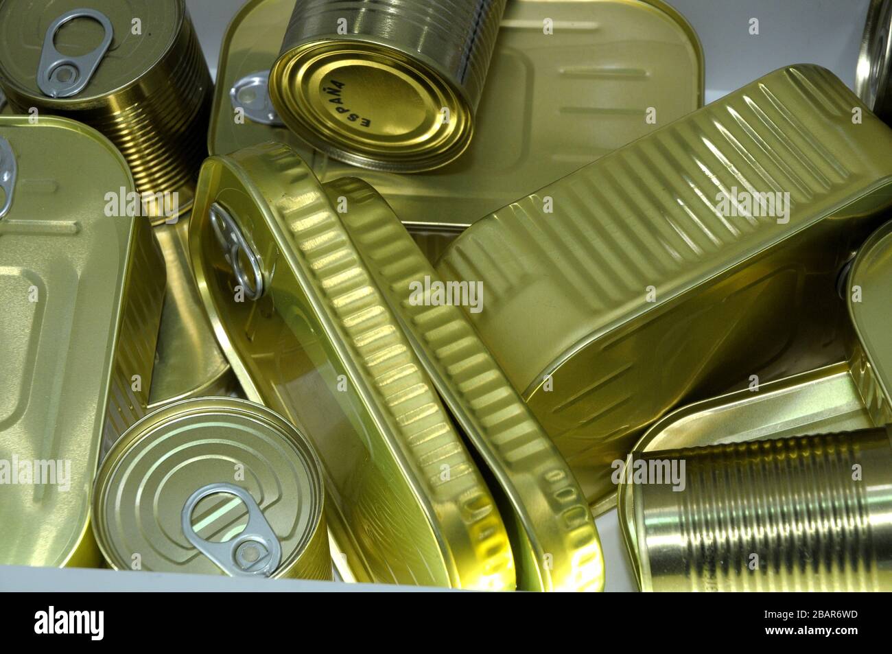 latas, Aluminiumo, Reciclado, Metall, Konserven, Latas de Conserva Stockfoto