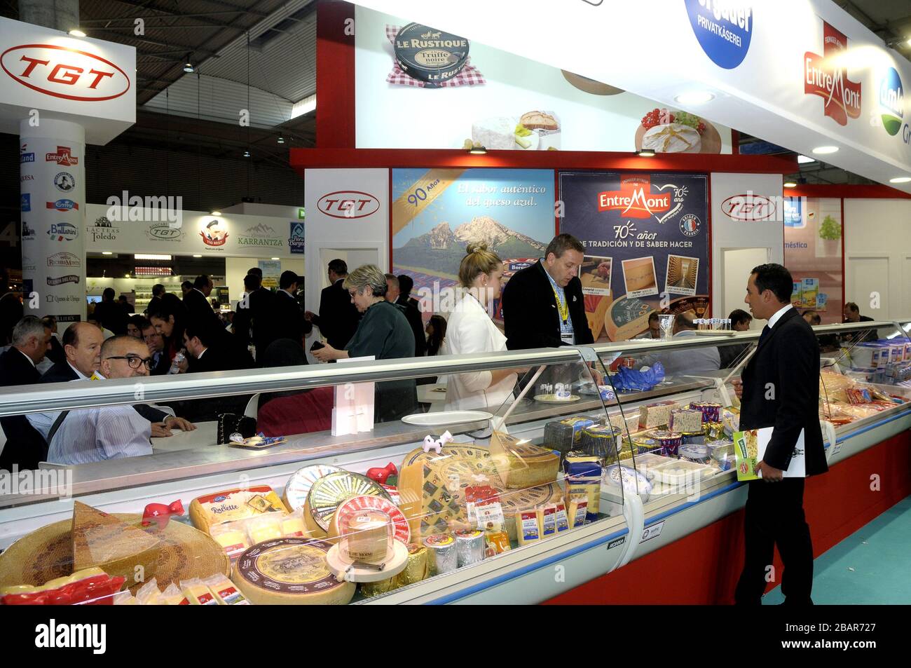 Stand TGT quesos Franceses, feria Alimentaria 2018 Stockfoto