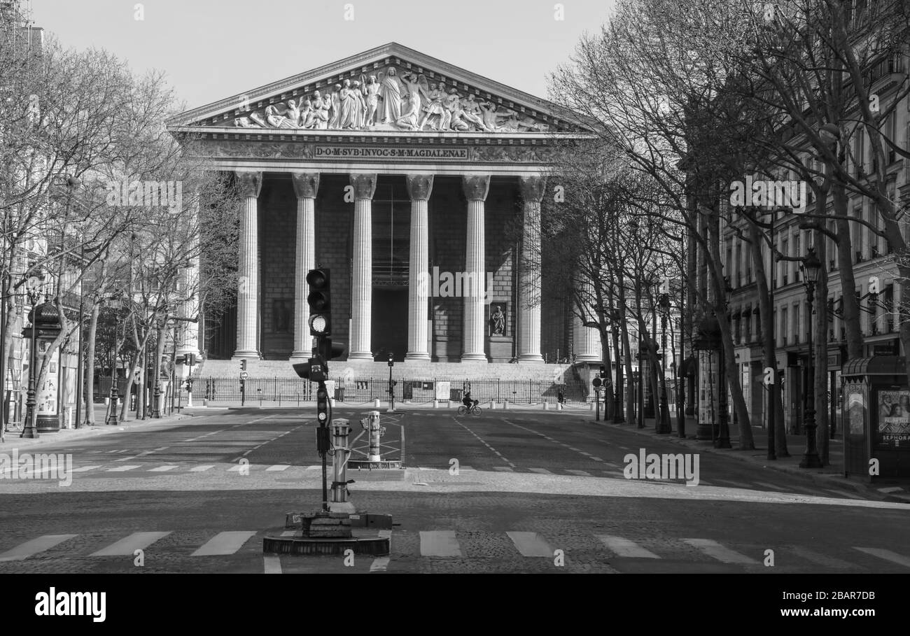 PARISER LOCKDOWN 10. TAG Stockfoto