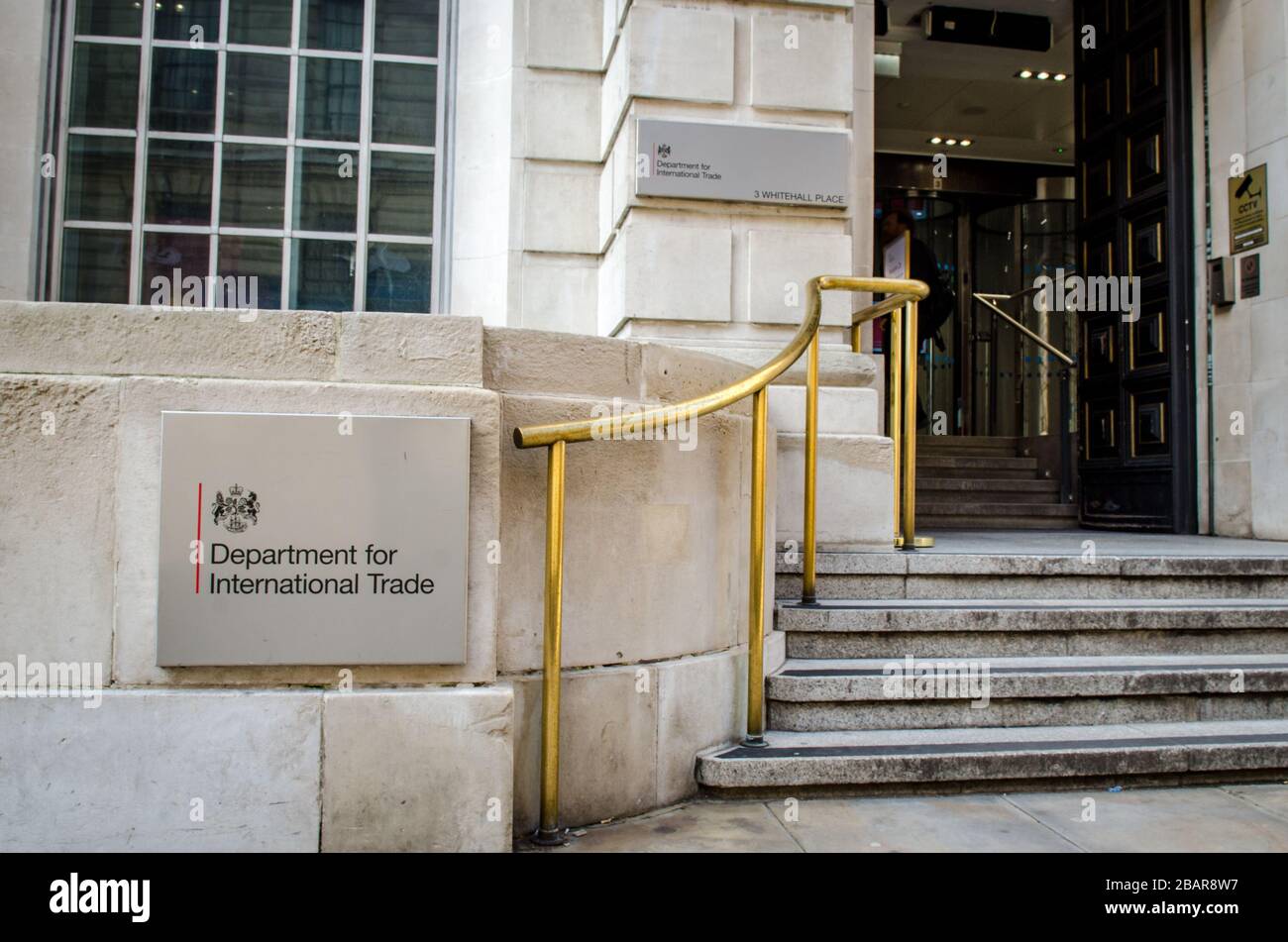 London - Abteilung Für Internationalen Handel. Britische Regierungsbehörde in Westminster, London. Stockfoto