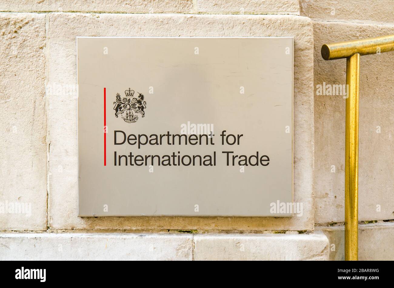 London - Abteilung Für Internationalen Handel. Britische Regierungsbehörde in Westminster, London. Stockfoto