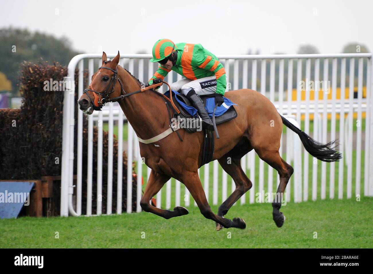 Hawkhill von Aidan Coleman auf dem Weg zum Sieg bei williamhill.com - der Hürde der Wett-Novizen Stockfoto