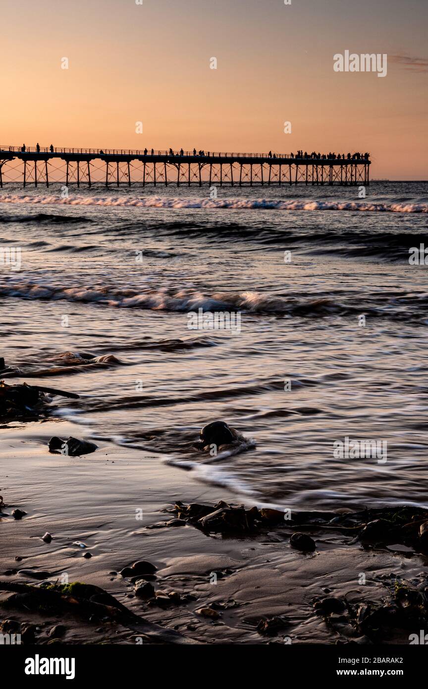 Viktorianischer Badeort Saltburn by the Sea, Cleveland, England, Großbritannien Stockfoto