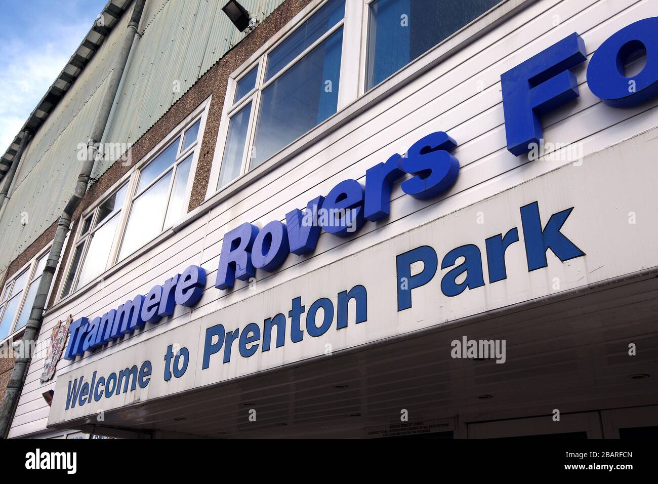 Allgemeiner Blick auf den Prenton Park, der Heimat der Tranmere Rovers Stockfoto