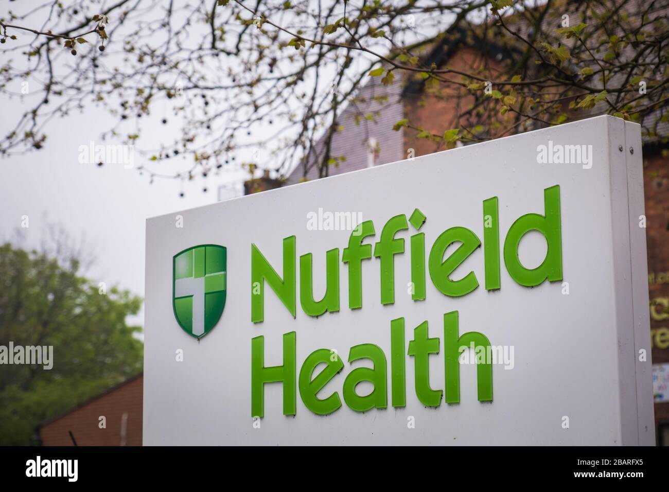 Nuffield Health - eine Kette von Gesundheits- und Wellness-Fitnessstudios und Krankenhäusern in ganz Großbritannien. Stockfoto