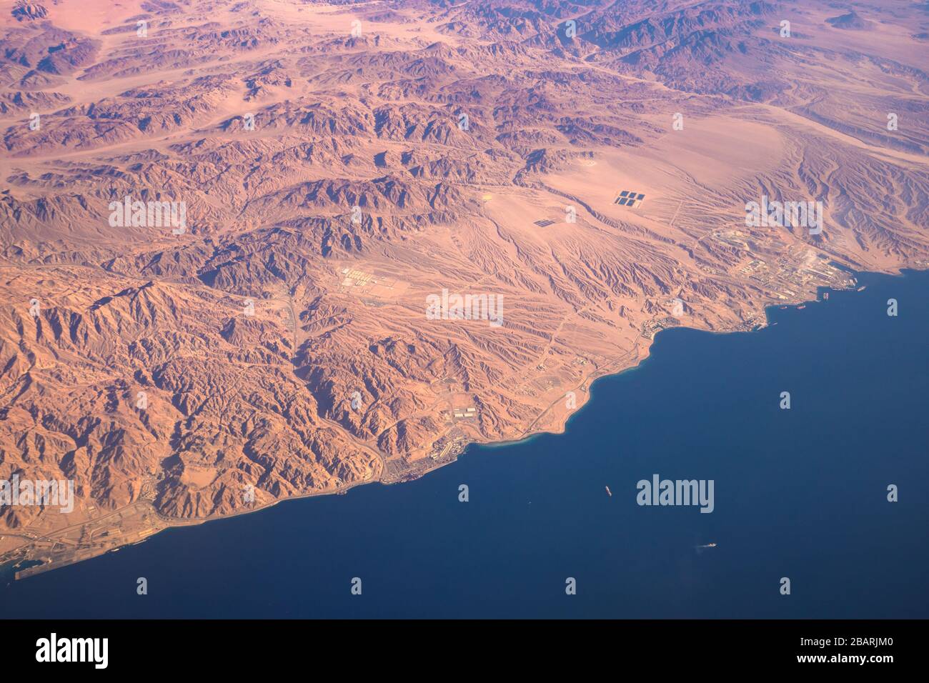 Luftbild des Königreichs Jordanien Stockfoto