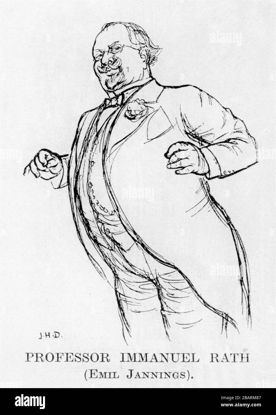 EMIL-JANNINGS als Professor Immanuel Rath im BLAUEN ENGEL / DER BLAUE ...