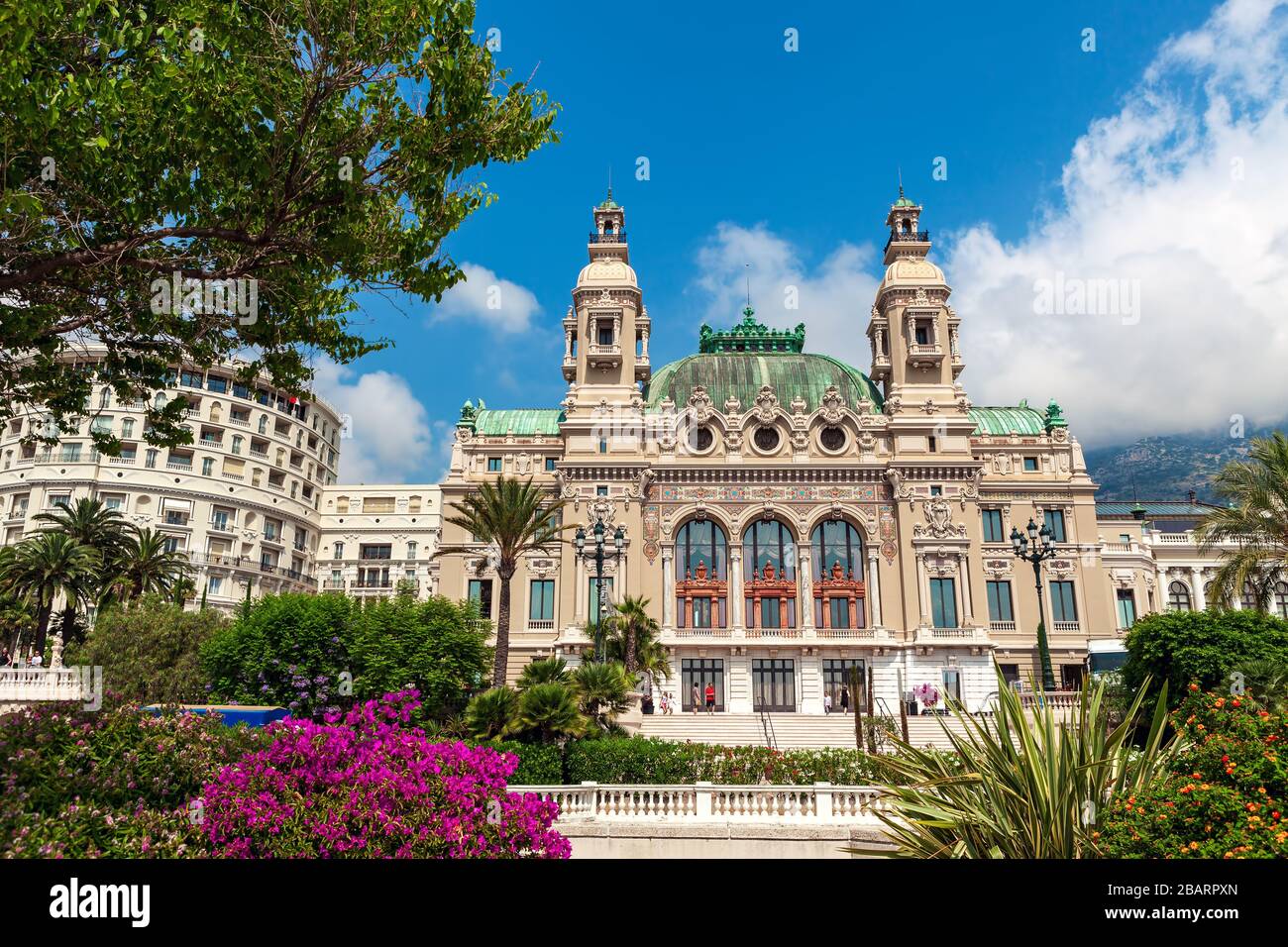 Salle Garnier - berühmter Glücksspiel- und Unterhaltungskomplex in Monte Carlo, Monaco. Stockfoto