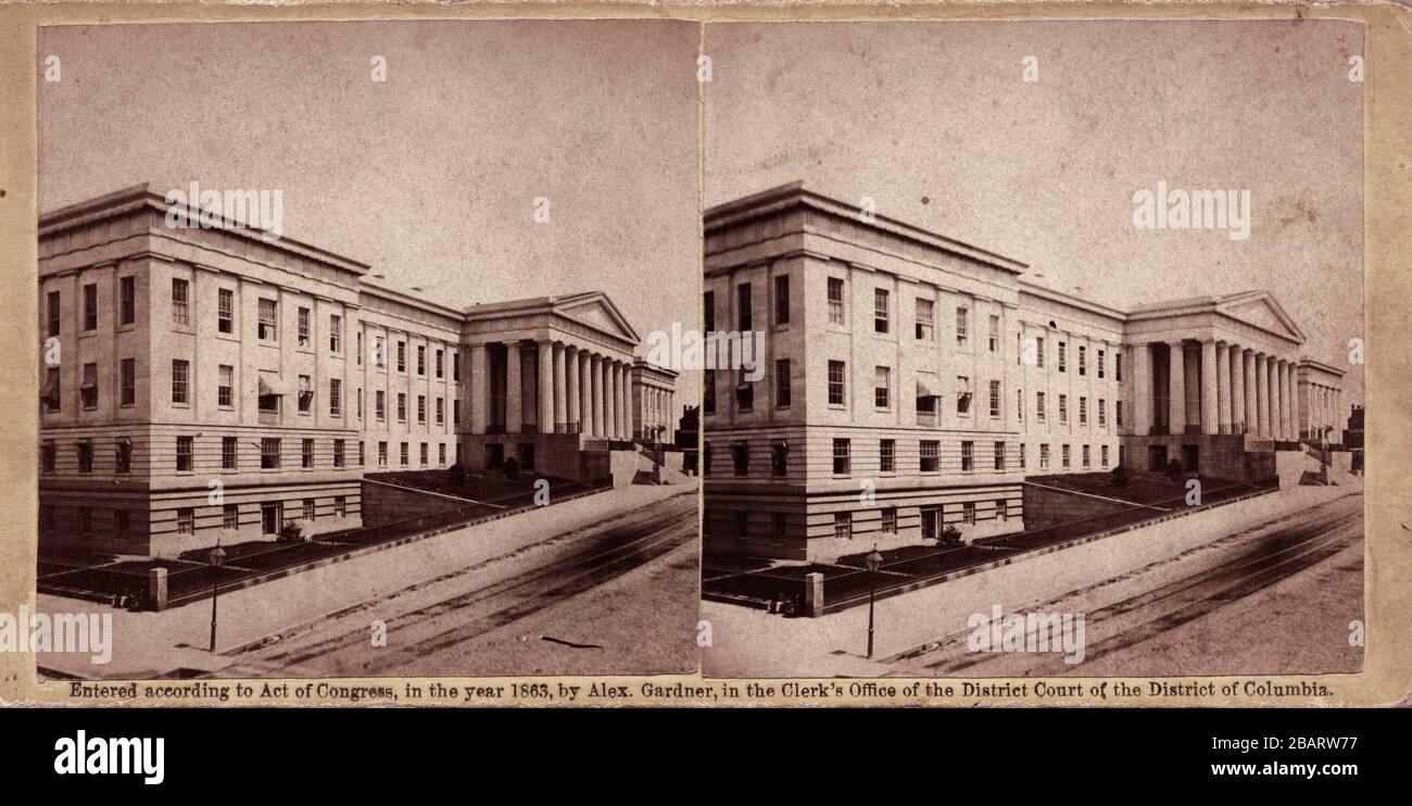 U.S. Patent Office, Washington, D.C., 1863, von Alexander Gardner Stockfoto