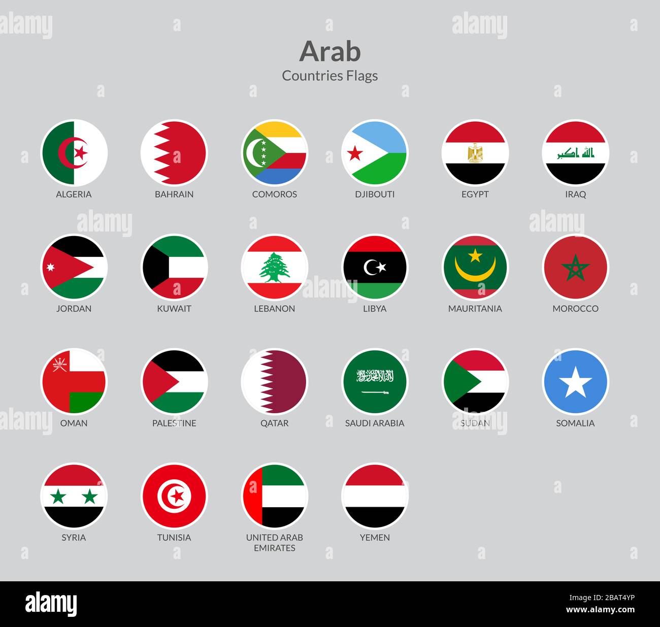 Arabische Länder zeigen Ikonen Kollektion an Stock Vektor