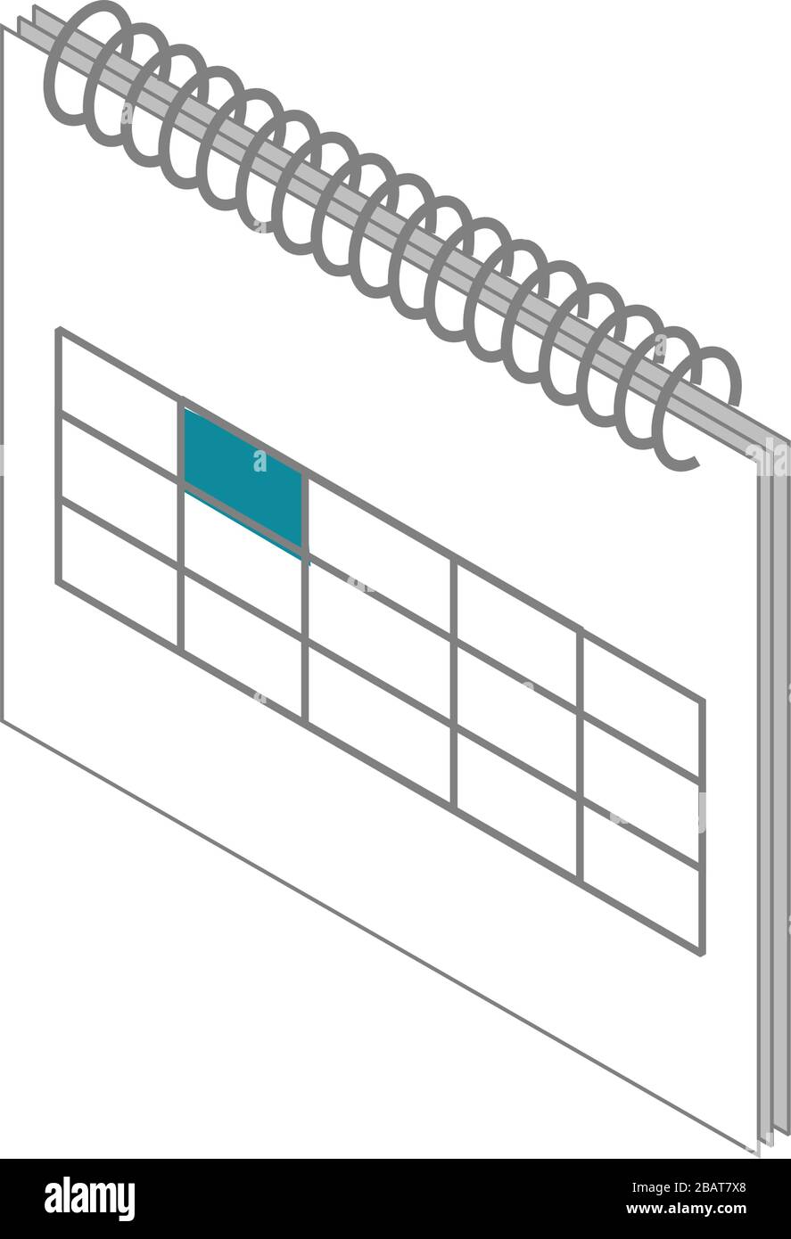 3D-Vektor des Bürokalenders Stock Vektor