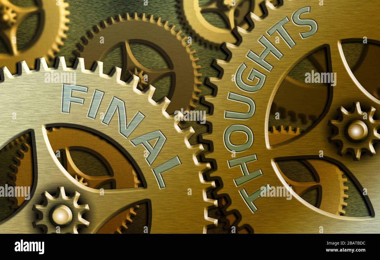 Handschrift text Abschließende Gedanken schreiben. Konzeptionelle Foto den Abschluss oder die letzten paar Sätze innerhalb ihrer Schlussfolgerung Stockfoto