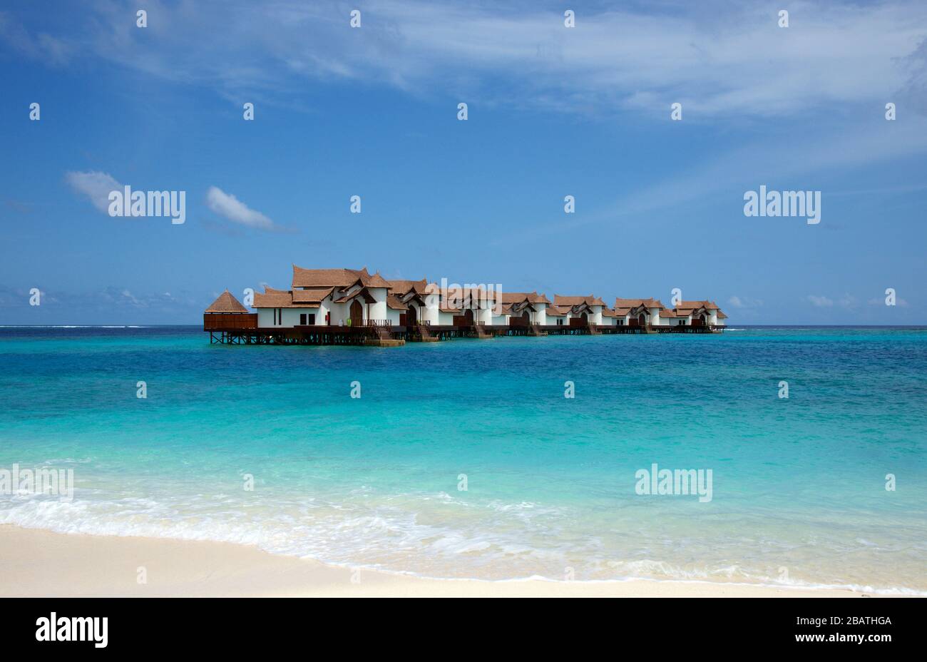 Water Villas Resort South Male Atoll Malediven Stockfoto