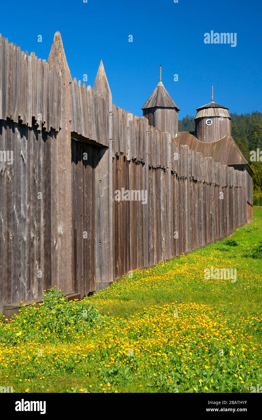 Chapel, Fort Ross State Historic Park, Kalifornien Stockfoto