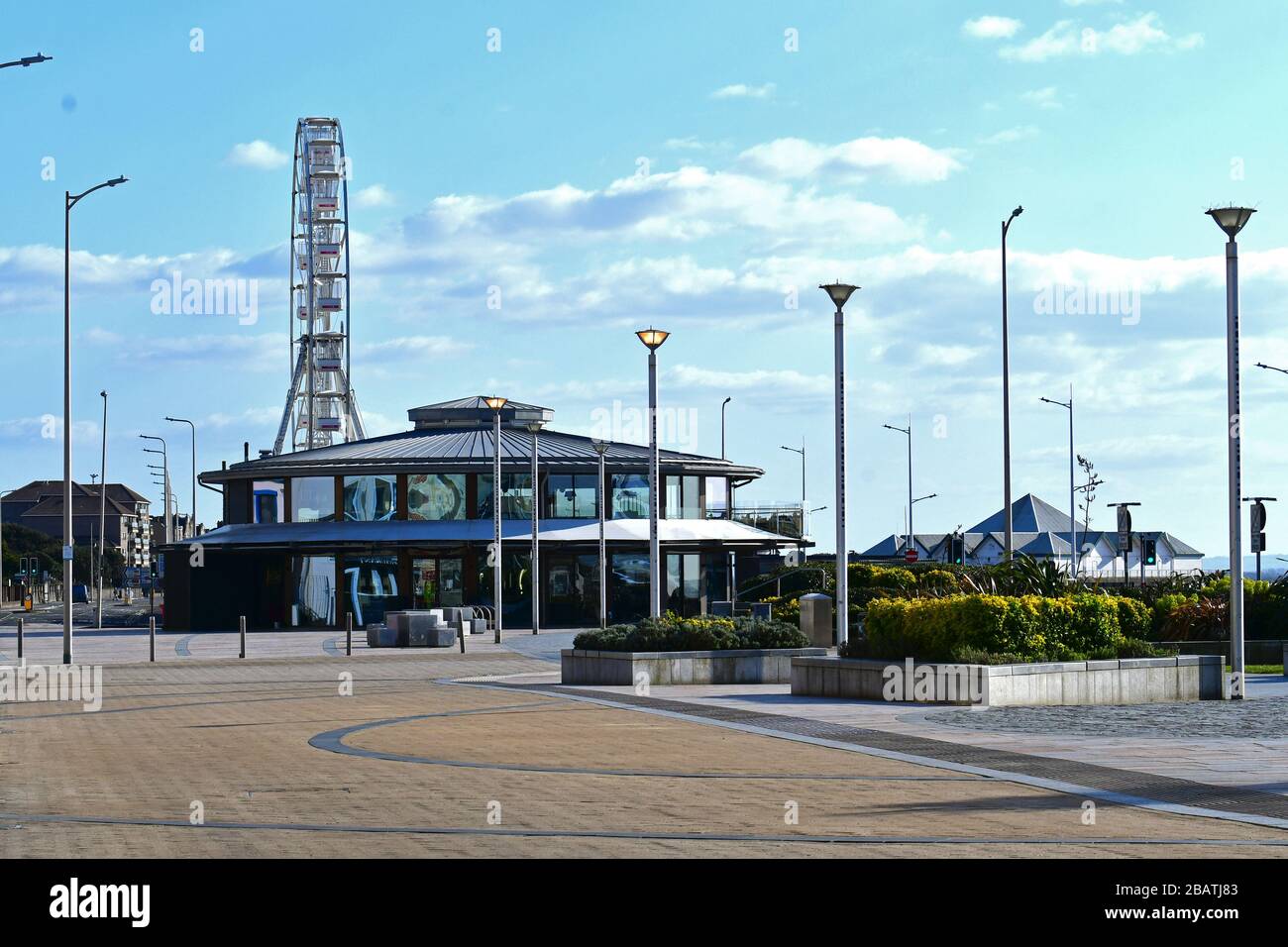 Weston-Super-Stute, North Somerset, Großbritannien. März 2020. UK Covid 19 Virus Lockdown..weltberühmter Weston Super Stute Seafront mit neuen Government Guide Lines Iminent. Bildgutschrift Robert Timoney/Alamy/Live/News Stockfoto