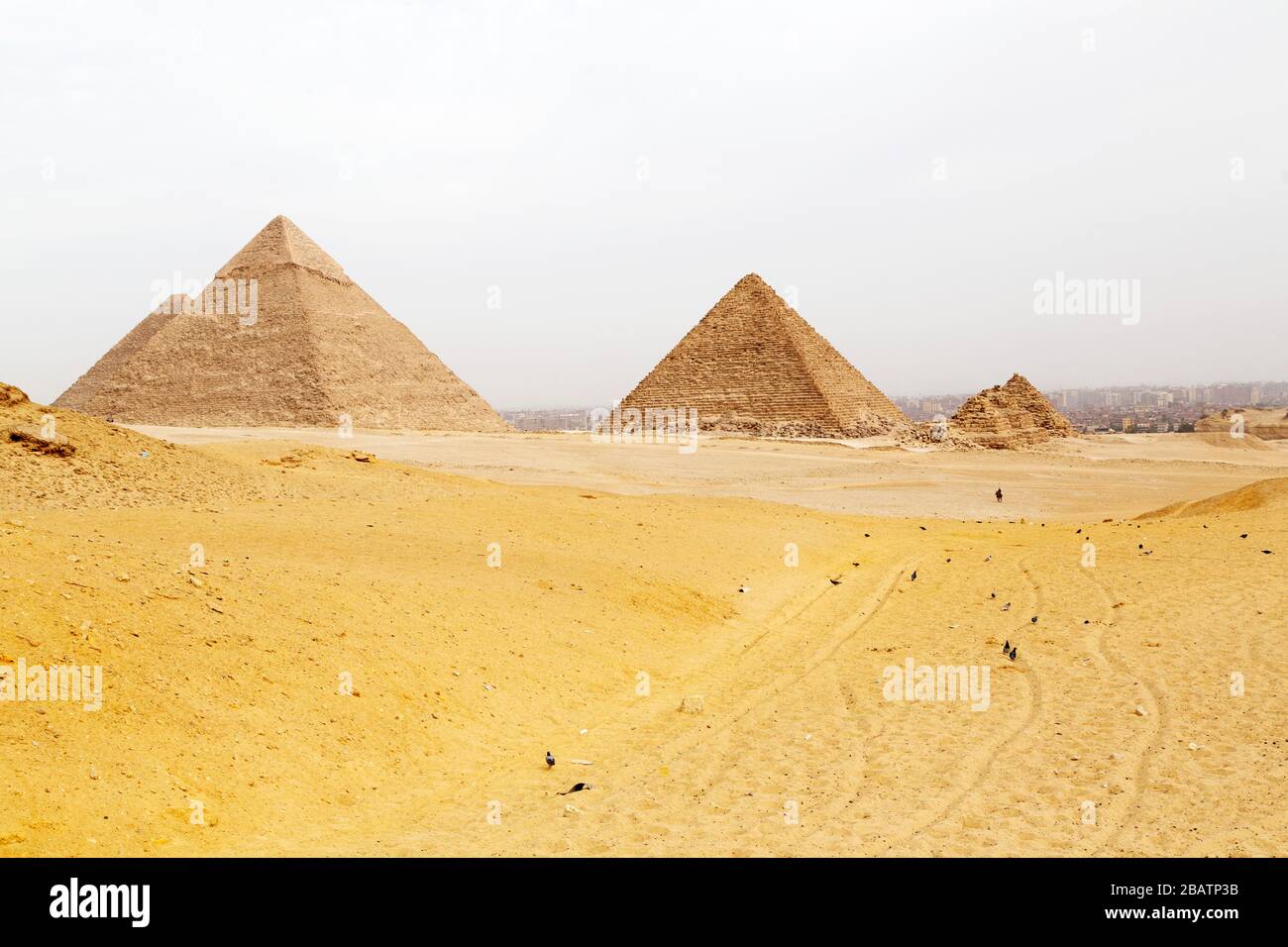 Pyramiden auf dem Giza-Plateau in Kairo, Ägypten. Stockfoto