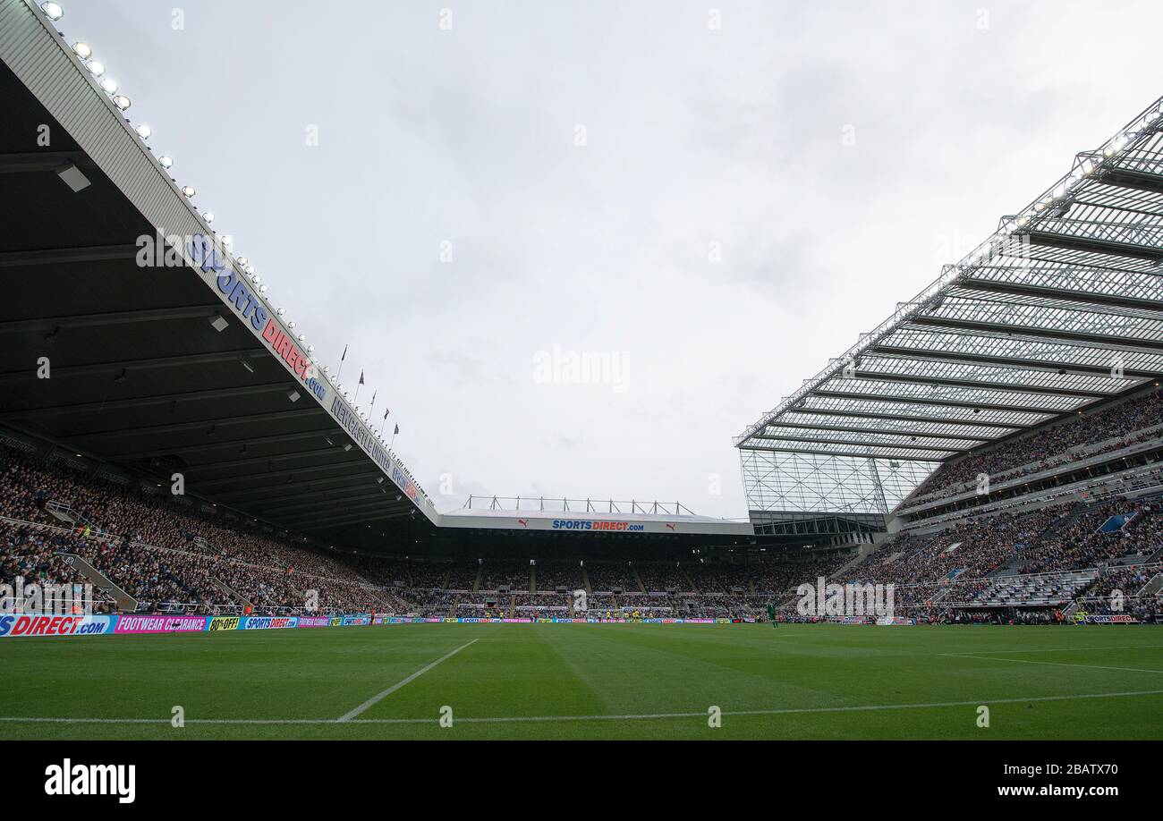 Ein allgemeiner Blick auf den St James' Park, der Heimat von Newcastle United Stockfoto