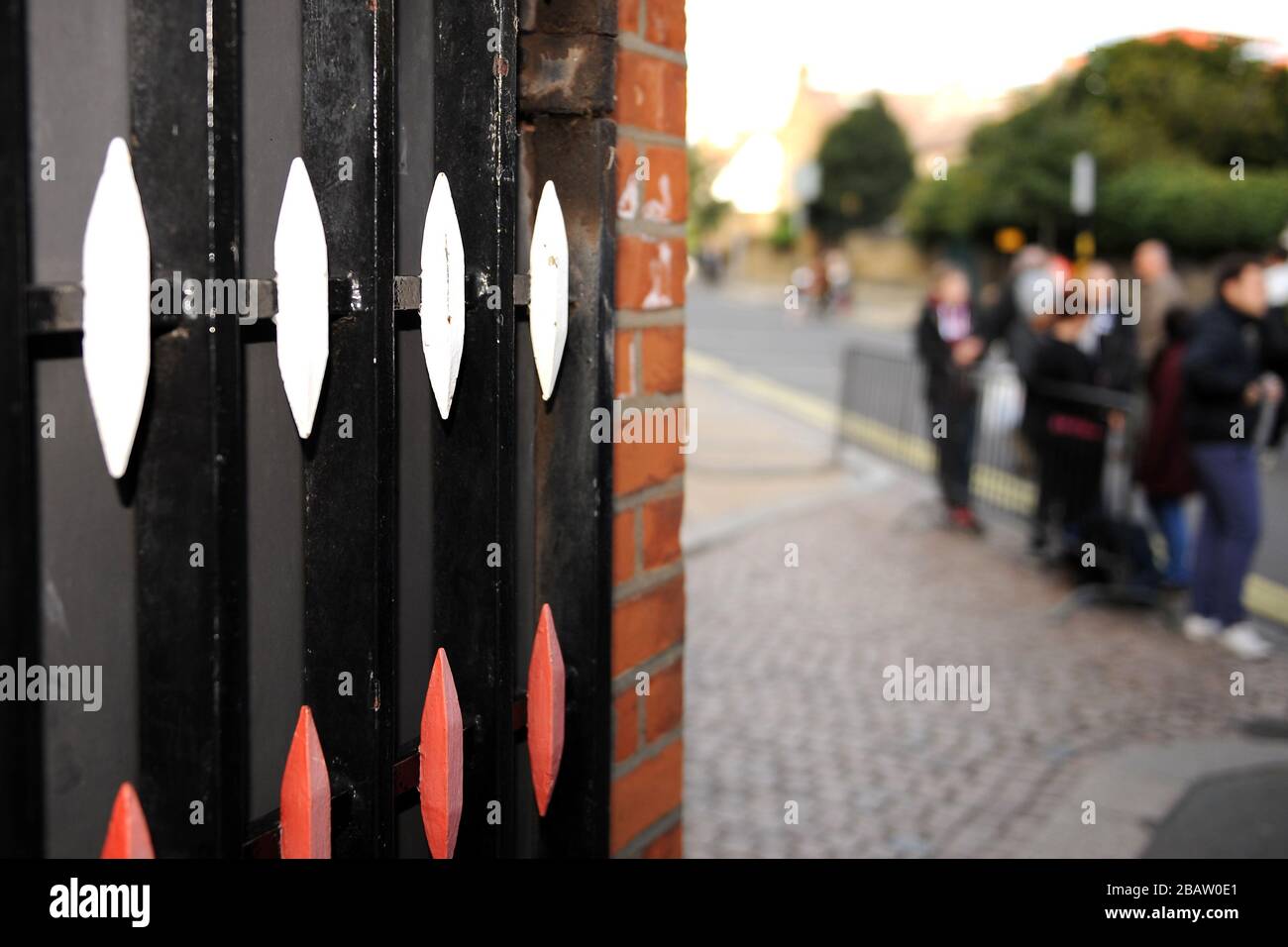 Allgemeiner Blick auf die Details von Craven Cottage, Heimat von Fulham Stockfoto