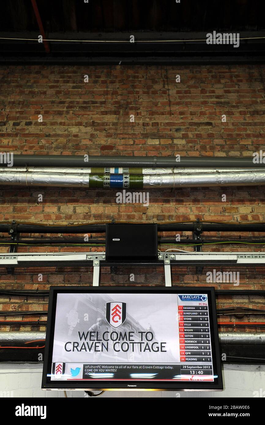 Allgemeiner Blick auf die Details von Craven Cottage, Heimat von Fulham Stockfoto