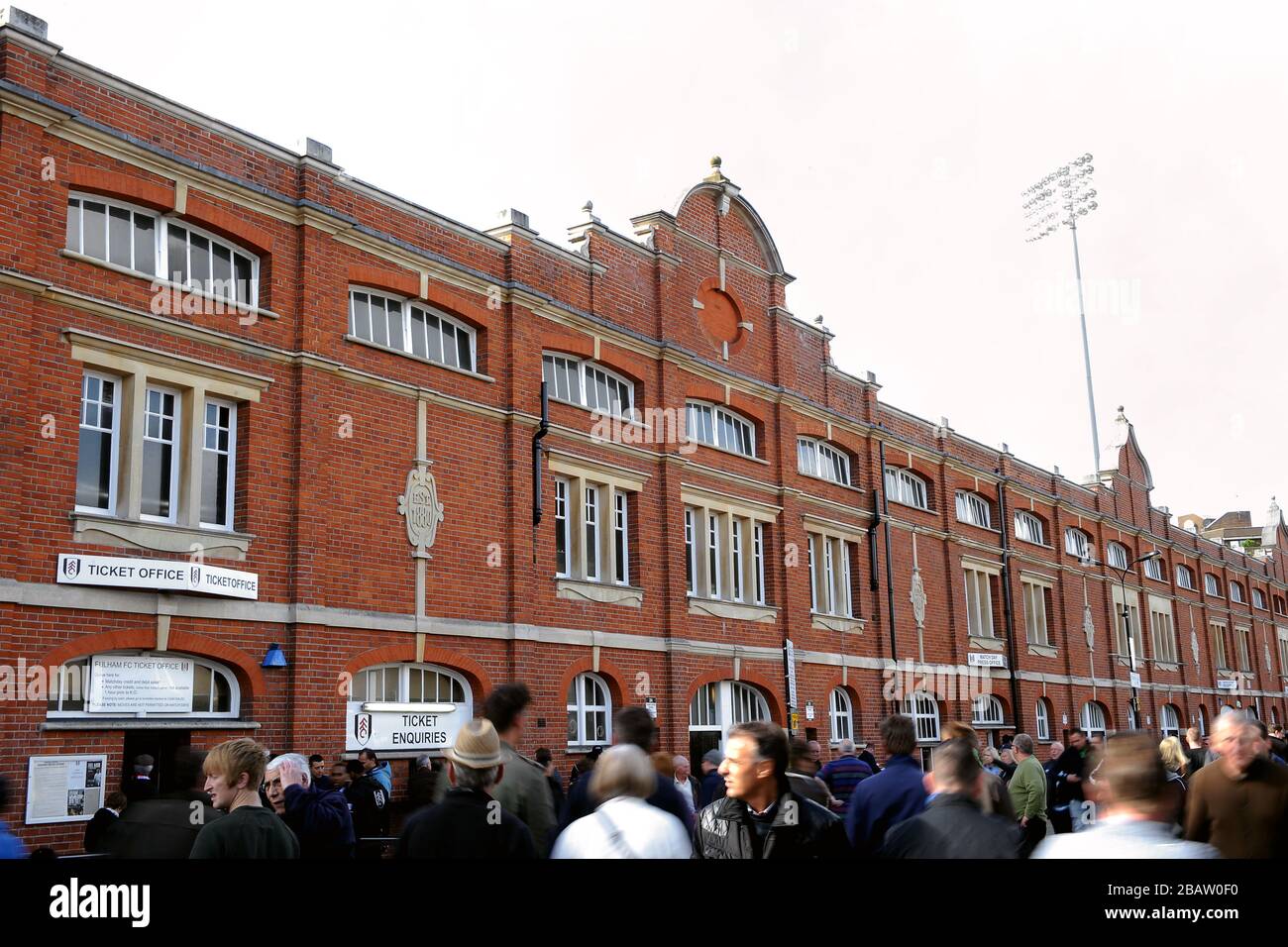 Allgemeiner Blick auf Craven Cottage, Heimat von Fulham Stockfoto