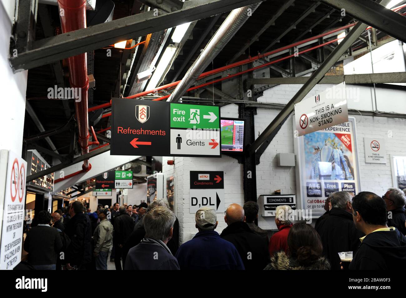 Allgemeiner Blick auf die Details von Craven Cottage, Heimat von Fulham Stockfoto