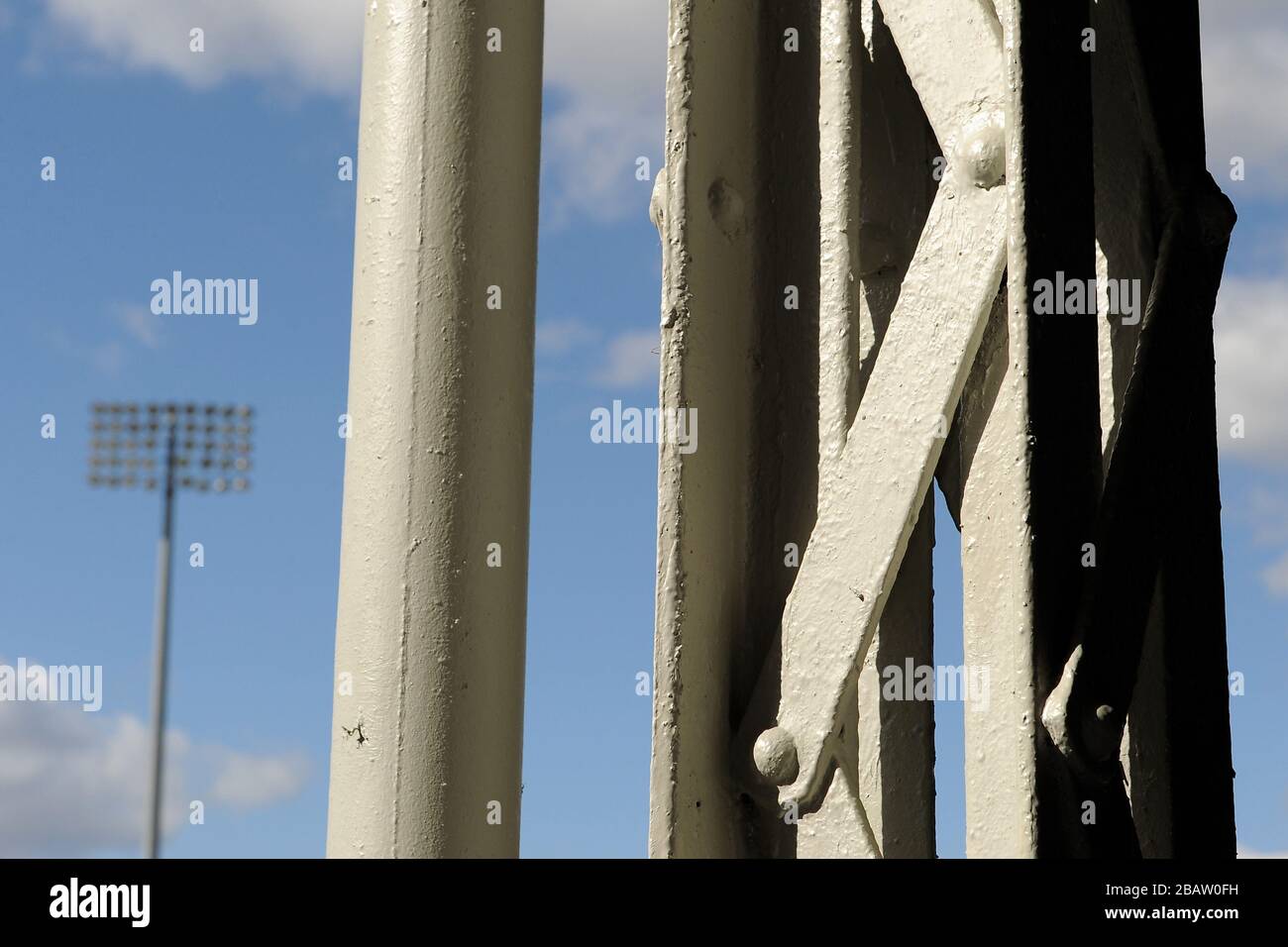 Allgemeiner Blick auf die Details von Craven Cottage, Heimat von Fulham Stockfoto
