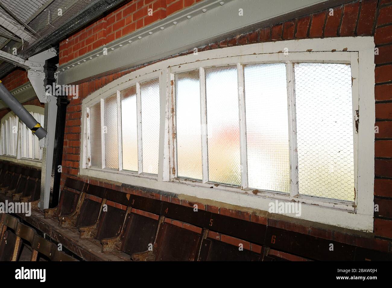 Allgemeiner Blick auf die Details von Craven Cottage, Heimat von Fulham Stockfoto