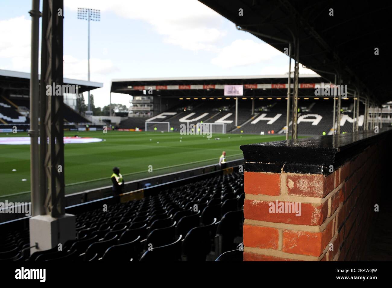 Allgemeiner Blick auf die Details von Craven Cottage, Heimat von Fulham Stockfoto