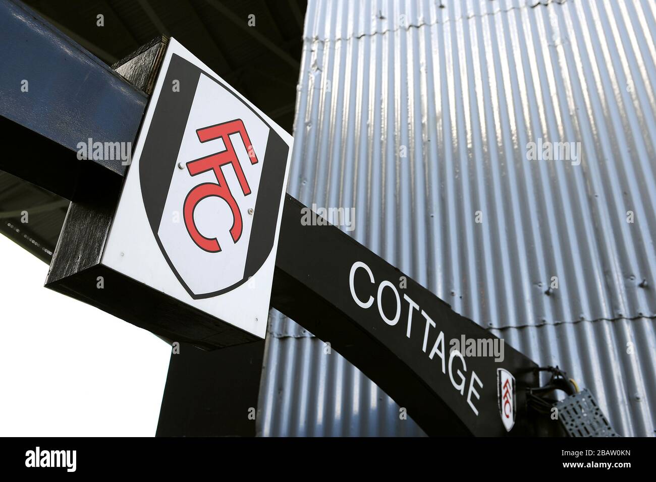 Allgemeiner Blick auf die Details von Craven Cottage, Heimat von Fulham Stockfoto