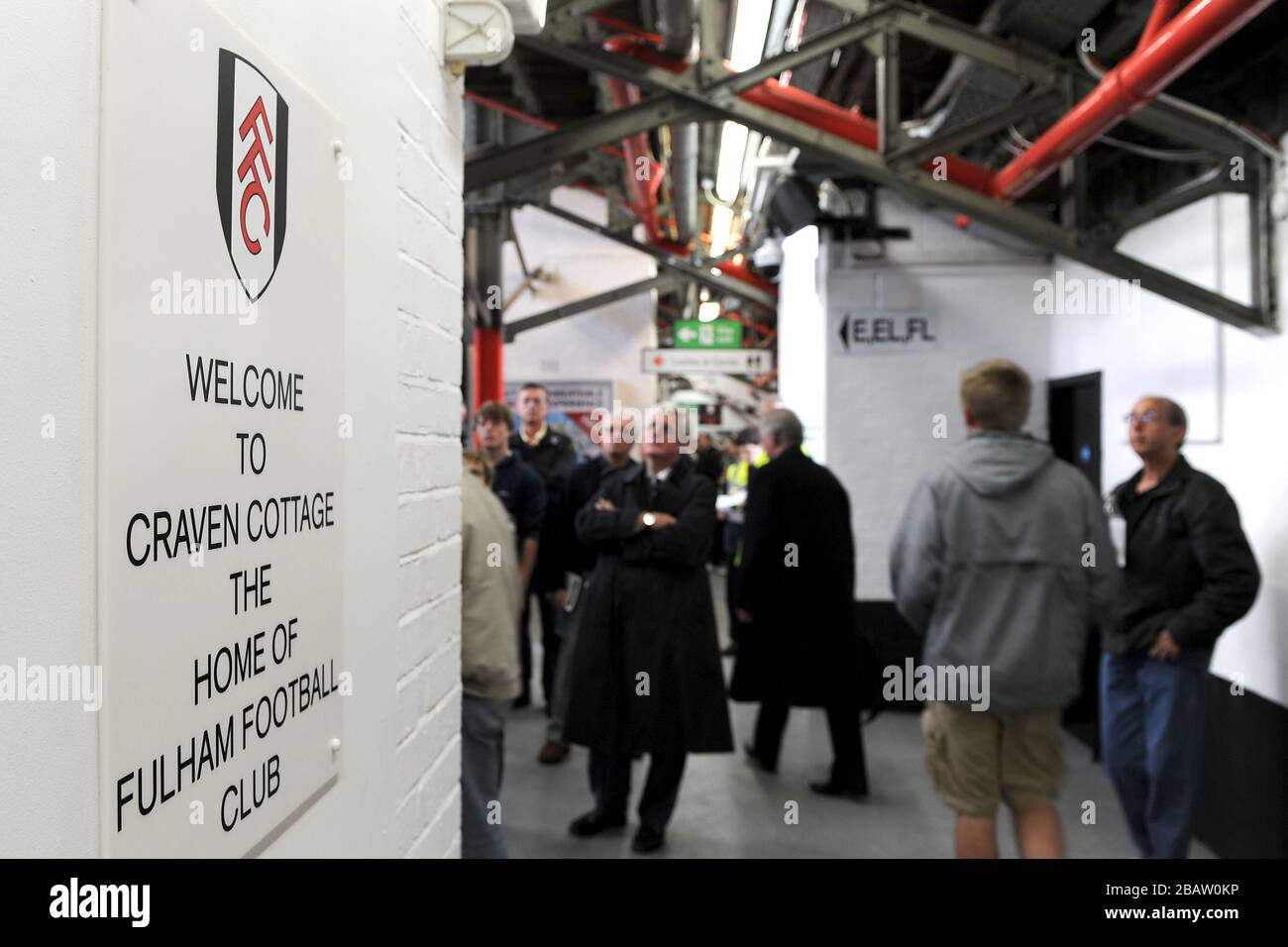 Allgemeiner Blick auf die Details von Craven Cottage, Heimat von Fulham Stockfoto