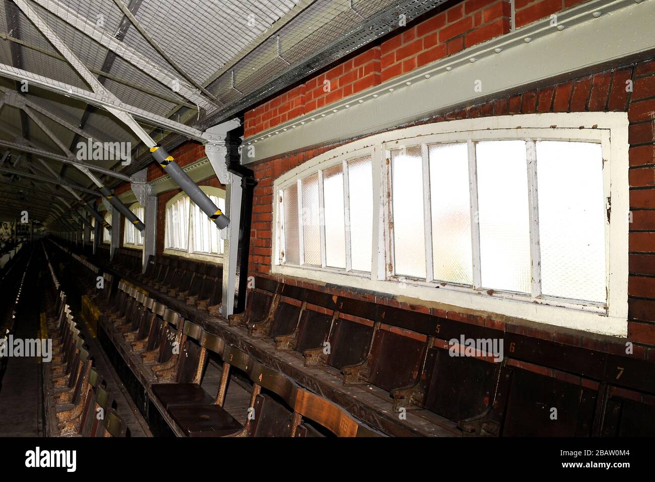 Allgemeiner Blick auf die Details von Craven Cottage, Heimat von Fulham Stockfoto