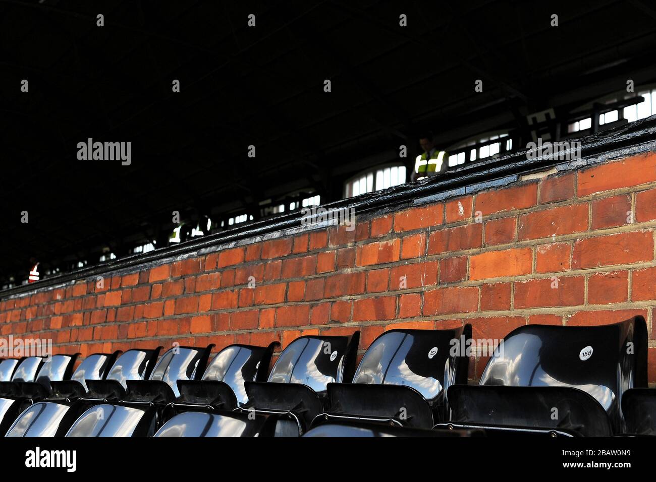 Allgemeiner Blick auf die Details von Craven Cottage, Heimat von Fulham Stockfoto