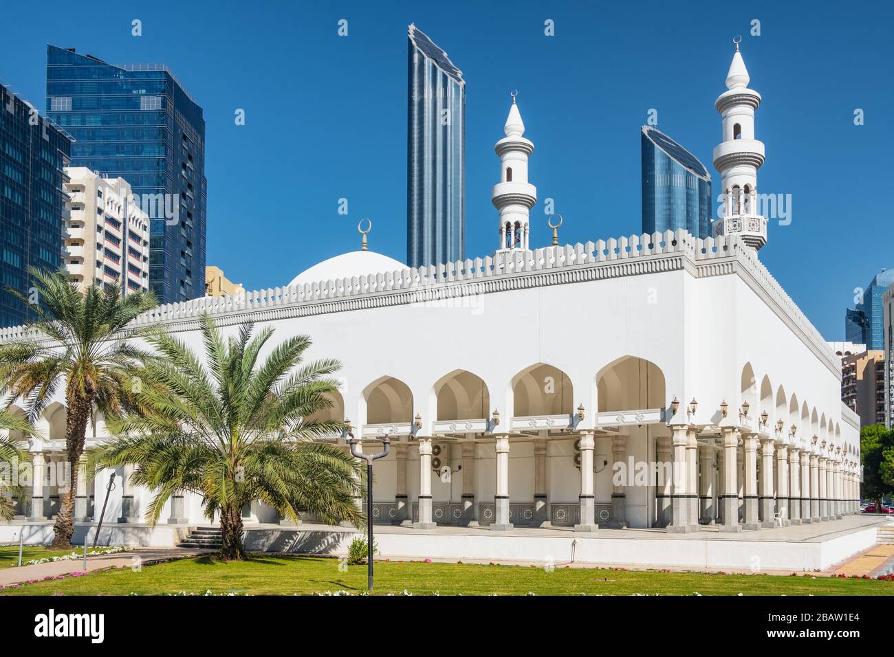 Moschee von Scheich Khalifa bin Zayed die erste in Abu Dhabi, VAE Stockfoto