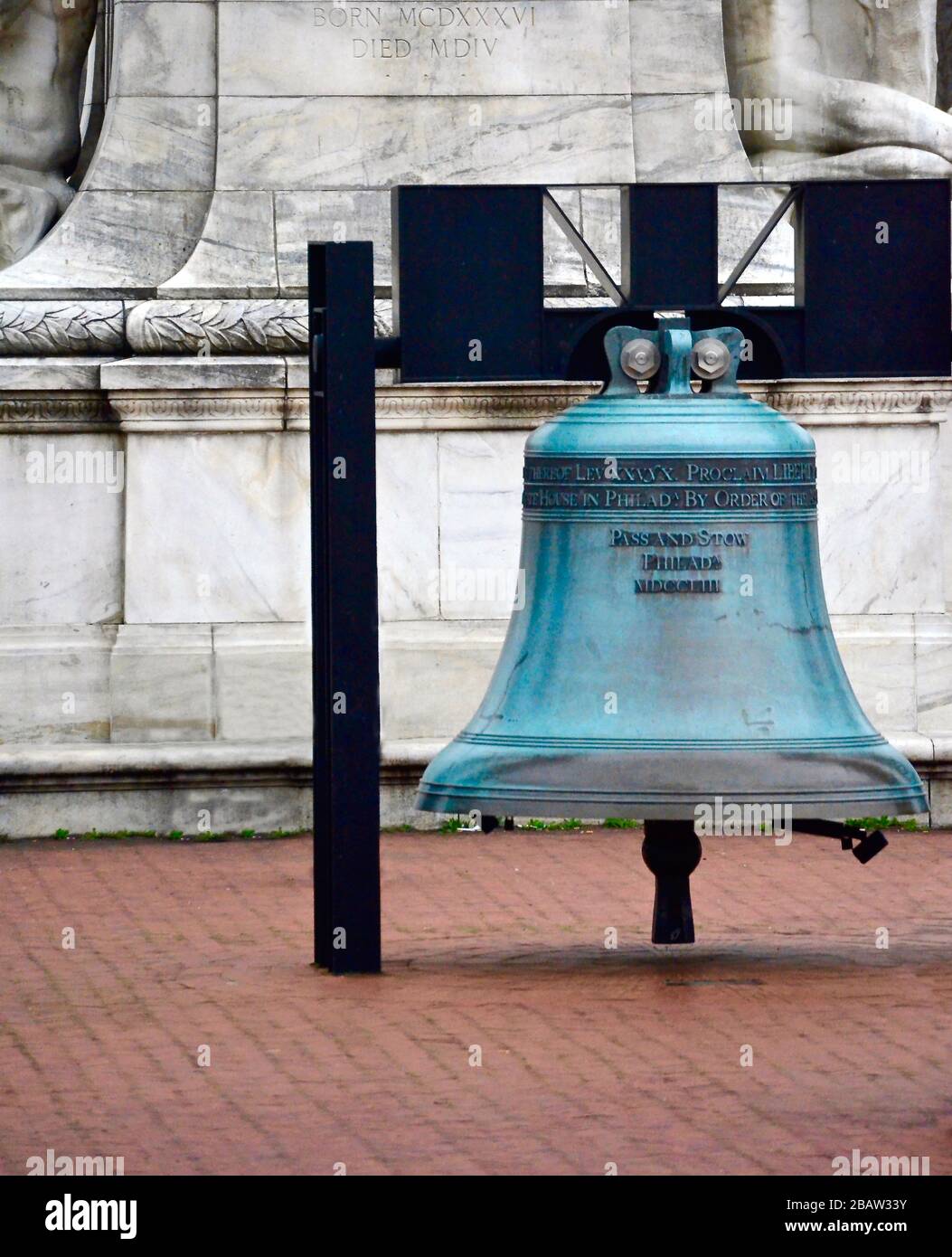 Die Glocke der Geschichte der Innenstadt von Washington D.C. Stockfoto