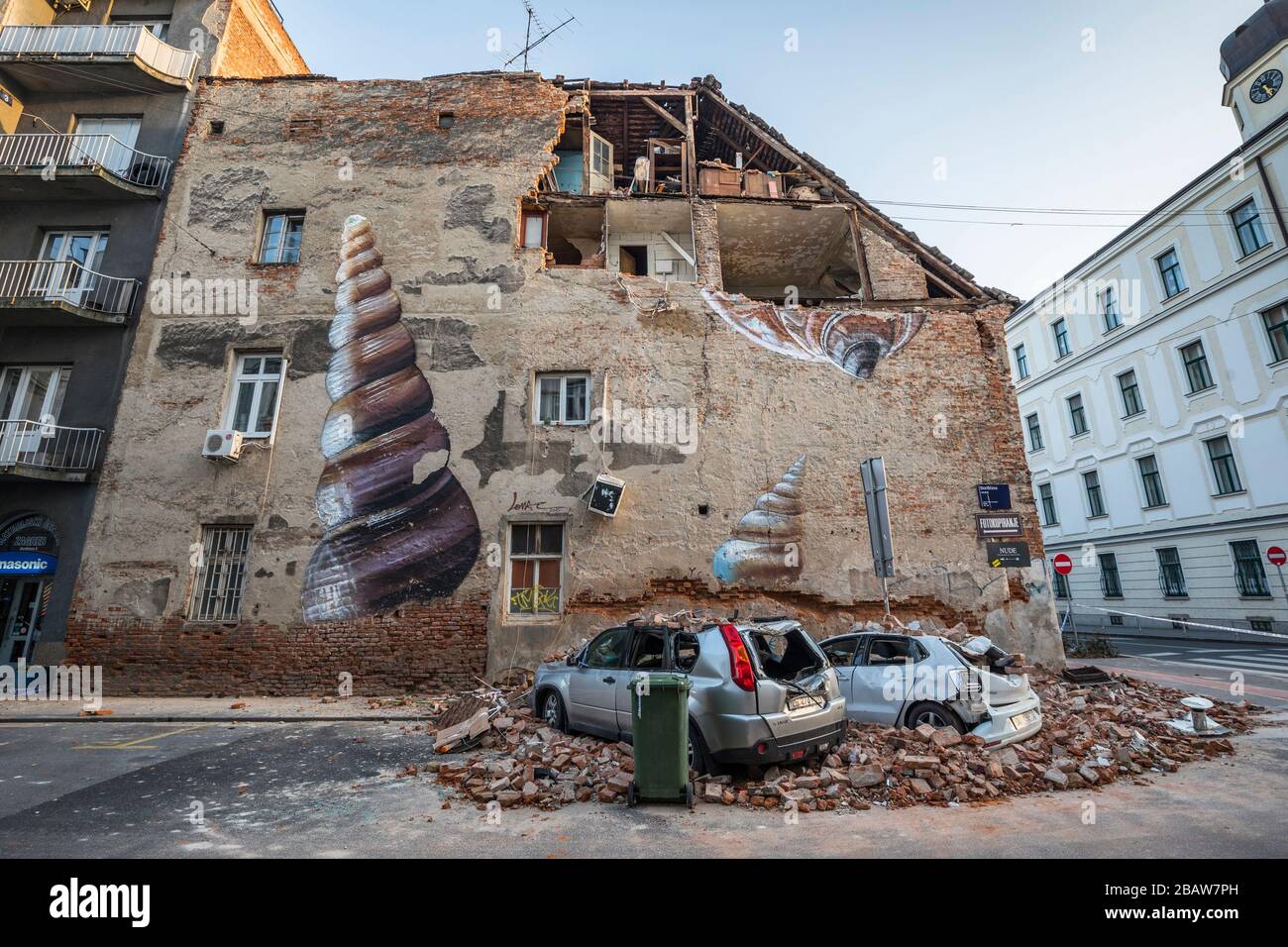 Erdbeben In Zagreb Am 22. März 2020 Stockfoto