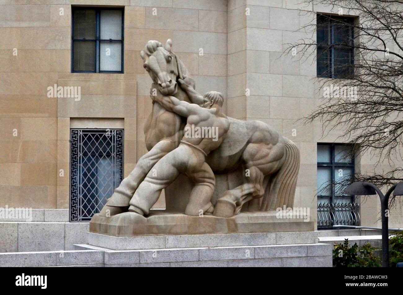 Einfach umherlaufen, finden Sie sich an vielen historischen Sehenswürdigkeiten und Gebäuden wie dem Mann, der den Handel kontrolliert Stockfoto