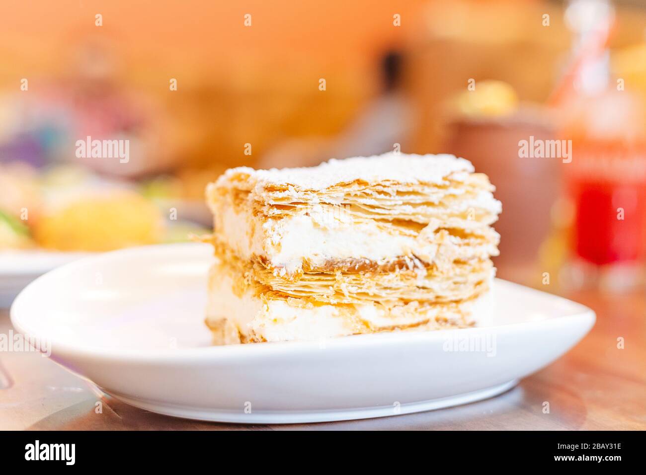 MIL hojas Kuchen Stockfoto