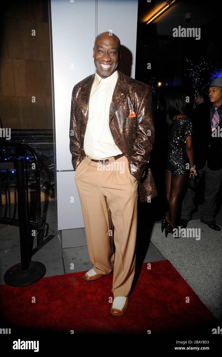 Der Schauspieler Michael Clarke Duncan besucht am 31.1.2010 in Los Angeles, Kalifornien, einen post-GRAMMY Party Conga Room. Stockfoto