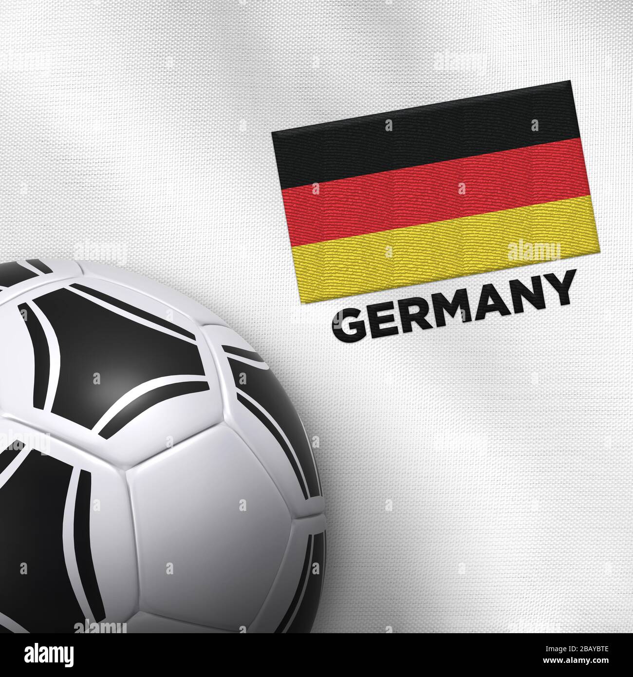 Fußball- und Nationalmannschaftstrikot Deutschlands. Stockfoto