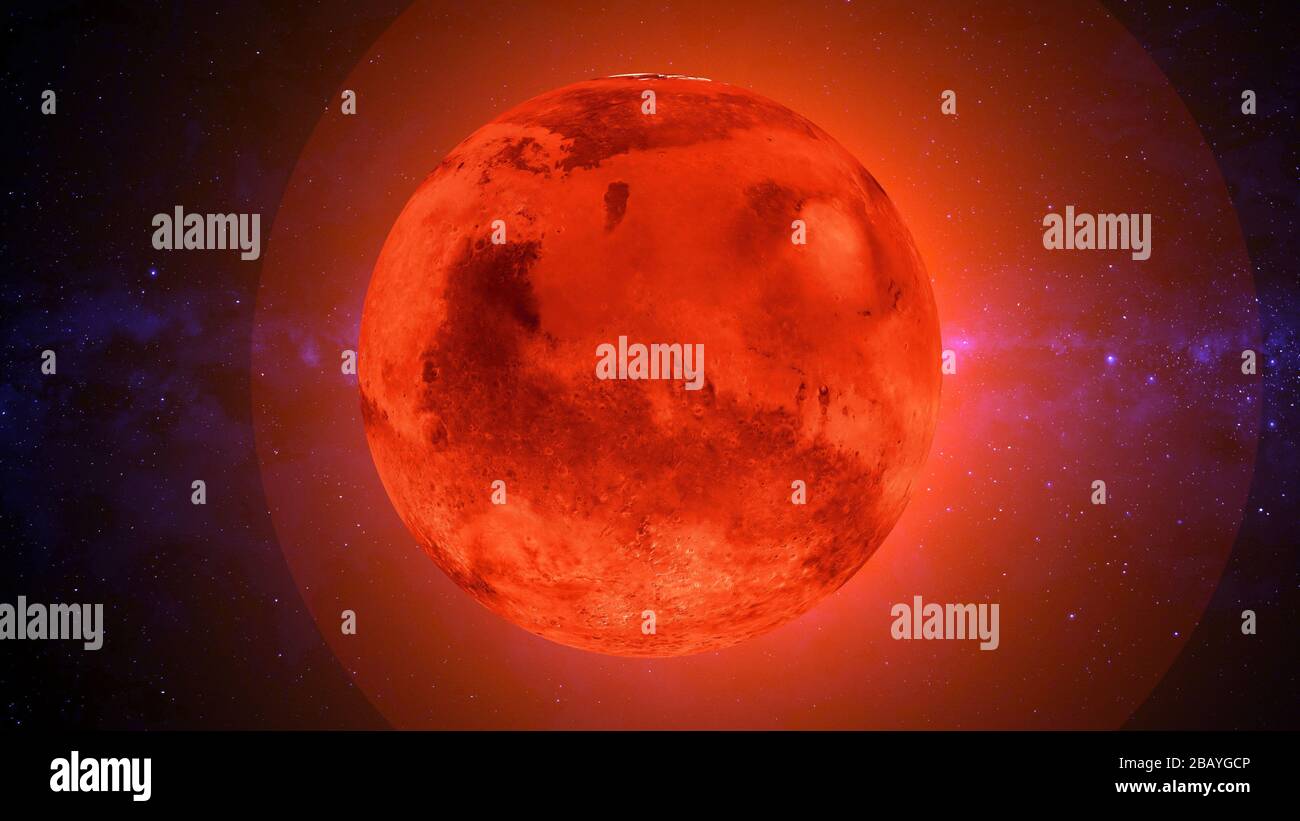 Mars - hohe Auflösung beste Qualität Sonnensystem Planet. Stockfoto