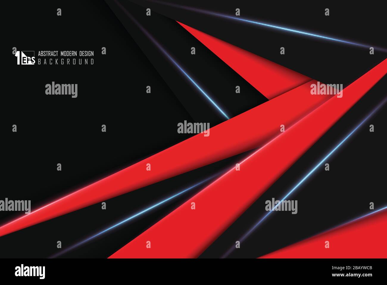 Abstrakte Technologie von Rot und Schwarz modernes Design von Kunstwerken mit Lichtstrahleffekt. Dekorieren Sie für Werbung, Poster, Grafiken und Vorlagen Stock Vektor