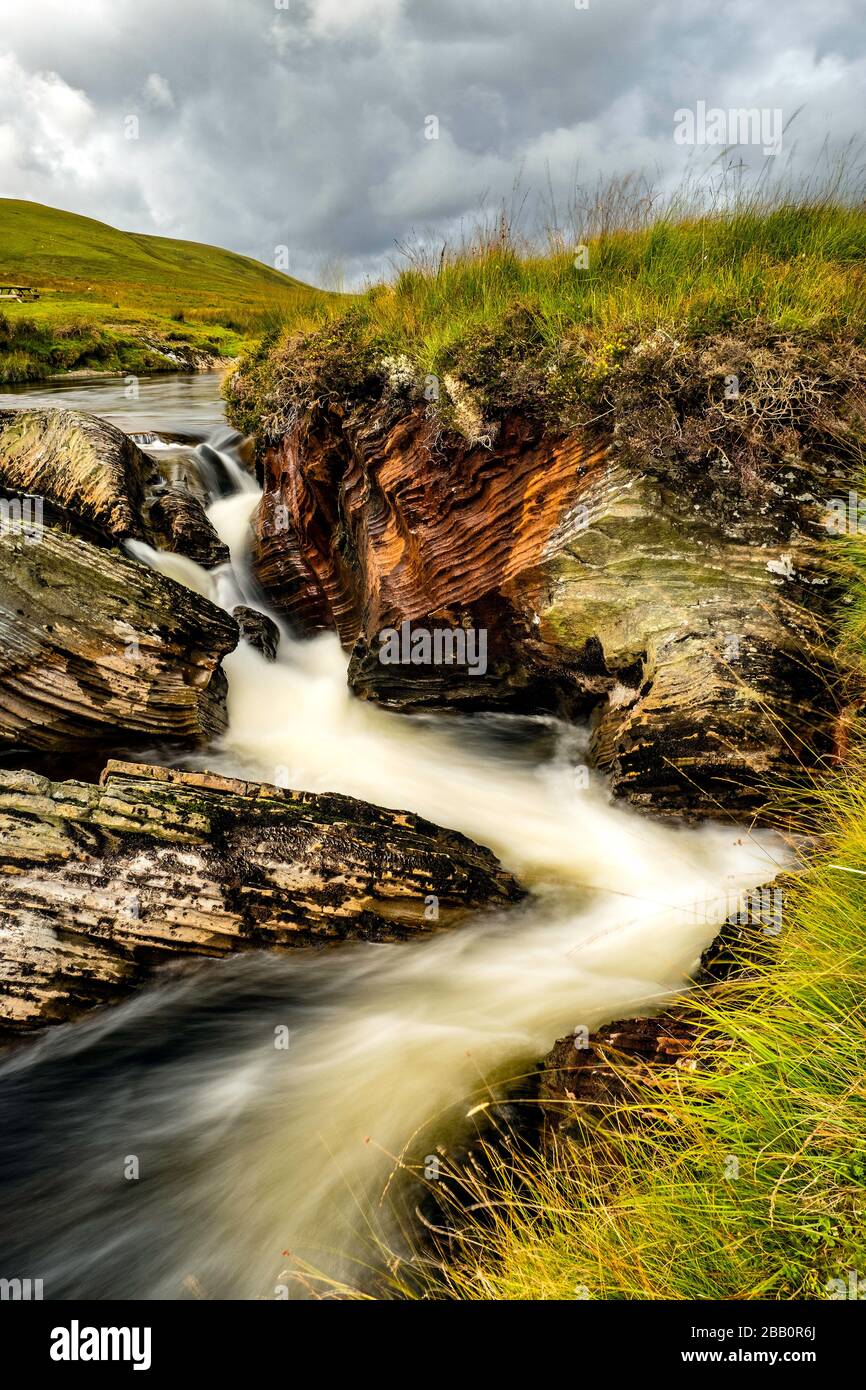 Fällt auf den Fluss Elan Stockfoto