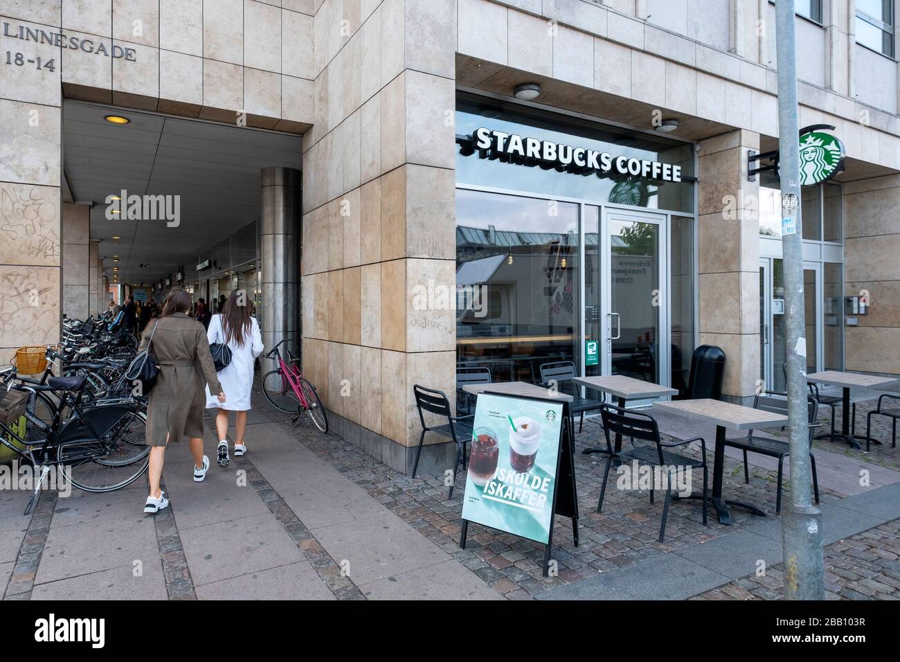 Starbucks Coffee Store in Kopenhagen, Dänemark, Europa Stockfoto