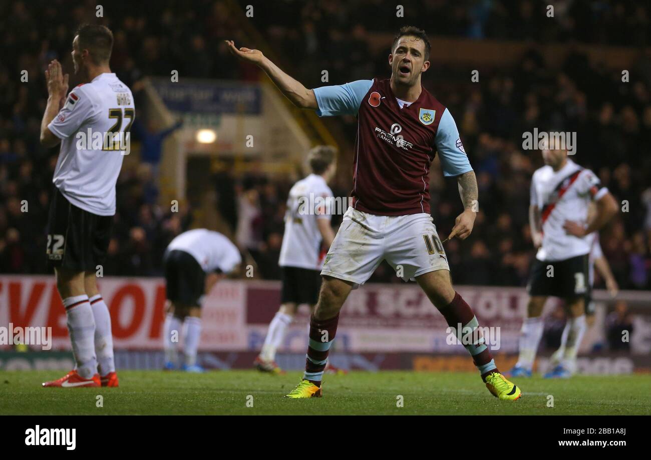 Burnleys Danny ings feiert das erreichen des Ausgleichsziels Stockfoto