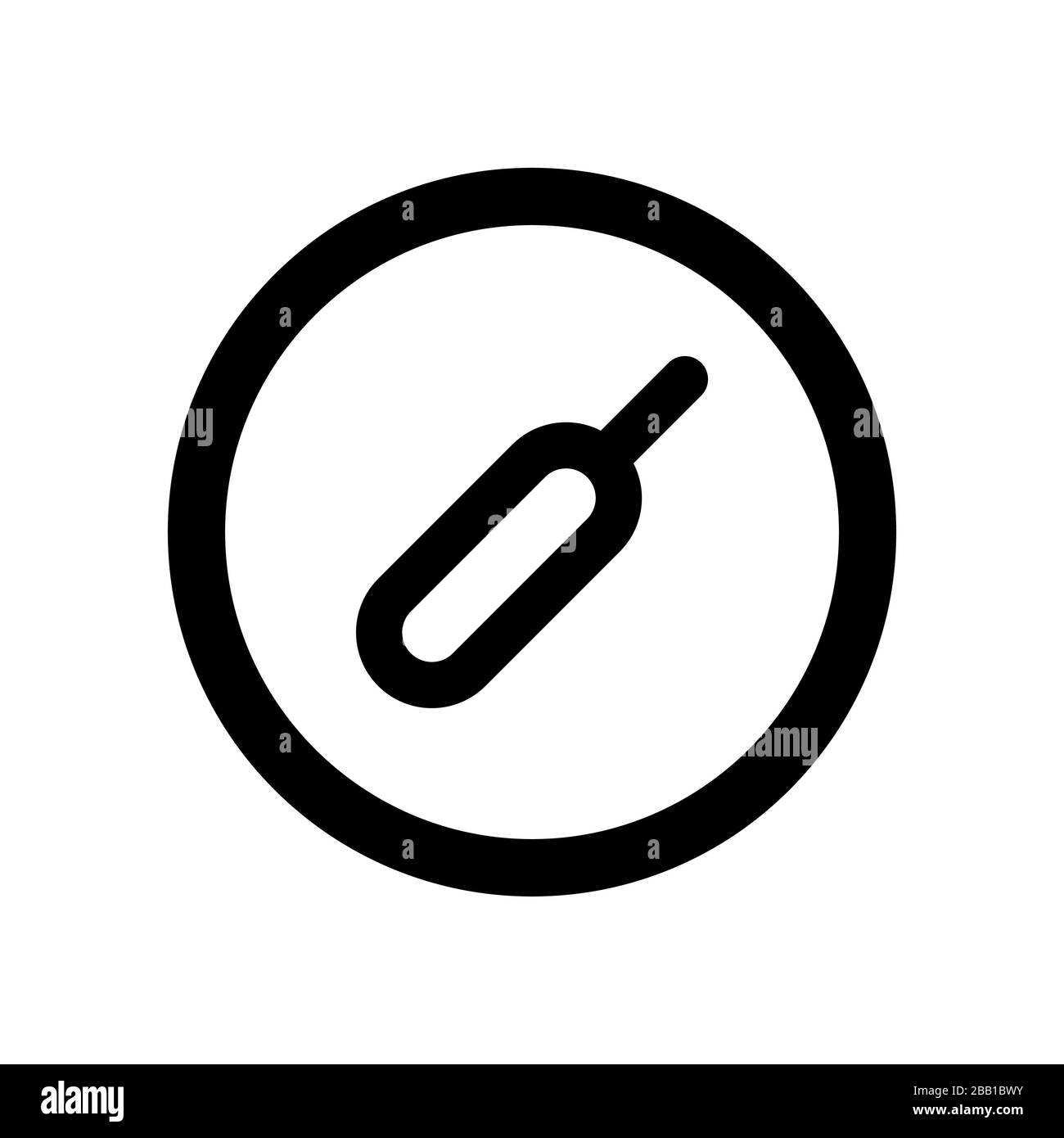 Werkzeug zum Auswerfen der SIM-Karte. Kartenfach flaches Design. Vektorgrafiken. Stock Vektor