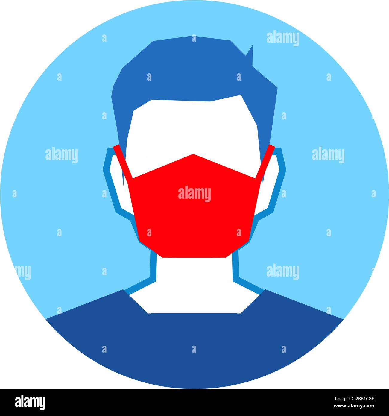 Covid-19 oder Coronavirus 2019-nCoV Krankheitsprävention Infografisches Symbol, medizinische und medizinische Konzeptvektor-Illustration. Masken anlegen Stock Vektor